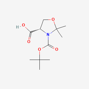 Chemical structure of (S)-N-Boc-2,2-dimethyloxazolidine-4-carboxylic Acid