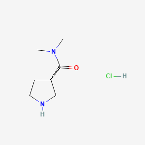 Chemical structure of (S)-N,N-Dimethyl-3-pyrrolidinecarboxamide hydrochloride