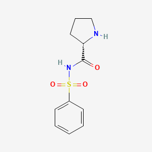 Chemical structure of (S)-N-(Phenylsulfonyl)pyrrolidine-2-carboxamide