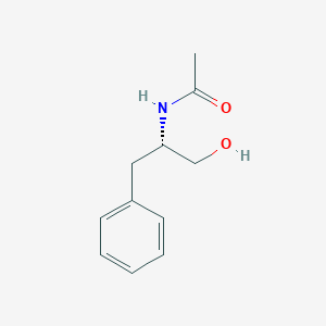 Chemical structure of (S)-N-(1-Hydroxy-3-phenylpropan-2-yl)acetamide