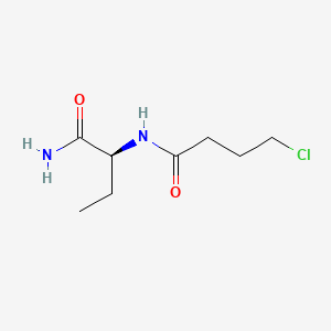 Chemical structure of (S)-N-(1-aMino-1-oxobutan-2-yl)-4-chlorobutanaMide