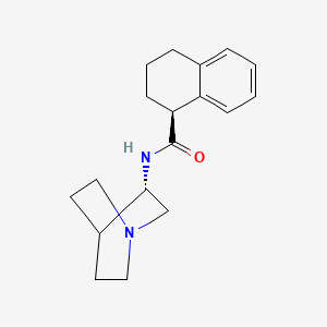Chemical structure of (S)-N-((S)-Quinuclidin-3-yl)-1,2,3,4-tetrahydronaphthalene-1-carboxamide