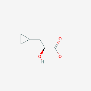 Chemical structure of (S)-Methyl 3-cyclopropyl-2-hydroxypropanoate