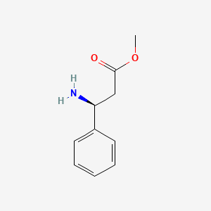 Chemical structure of (S)-Methyl 3-amino-3-phenylpropanoate