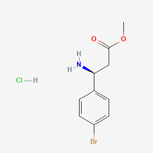 Chemical structure of (S)-Methyl 3-amino-3-(4-bromophenyl)propanoate hydrochloride