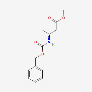 Chemical structure of (S)-METHYL 3-(CBZ-AMINO)BUTANOATE