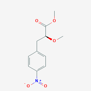 Chemical structure of (S)-Methyl 2-methoxy-3-(4-nitrophenyl)propanoate