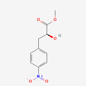 Chemical structure of (S)-Methyl 2-hydroxy-3-(4-nitrophenyl)propanoate