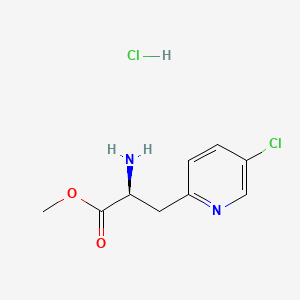Chemical structure of (S)-Methyl 2-amino-3-(5-chloropyridin-2-yl)propanoate hydrochloride