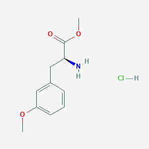 Chemical structure of (S)-Methyl 2-amino-3-(3-methoxyphenyl)propanoate hydrochloride
