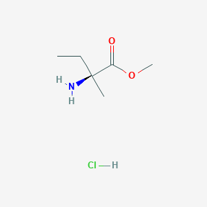 Chemical structure of (S)-Methyl 2-amino-2-methylbutanoate hydrochloride