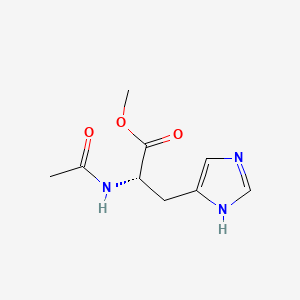 Chemical structure of N-Acetylhistidine, methyl ester
