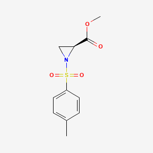 Chemical structure of (S)-methyl 1-tosylaziridine-2-carboxylate