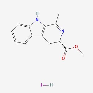 Chemical structure of (S)-methyl 1-methyl-4,9-dihydro-3H-pyrido[3,4-b]indole-3-carboxylate hydroiodide