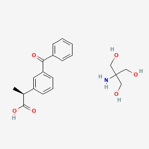 Chemical structure of (S)-Ketoprofen trometamol
