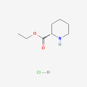Chemical structure of (S)-Ethyl piperidine-2-carboxylate hydrochloride