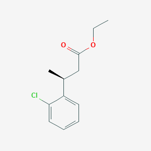 Chemical structure of (S)-Ethyl 3-(2-chlorophenyl)butanoate