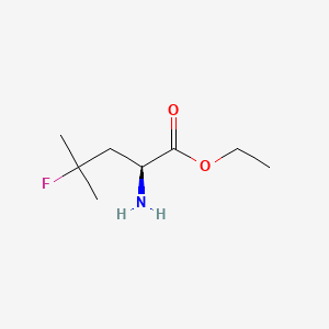 Chemical structure of (S)-gamma-fluoroleucine ethyl ester