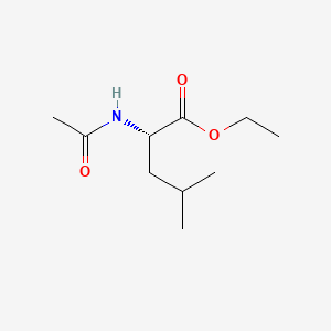 Chemical structure of Ethyl 2-acetamido-4-methylpentanoate