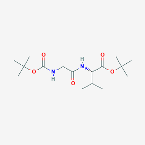 Chemical structure of (S)-di-tert-Butyl 2-(2-hydroxyethyl)piperazine-1,4-dicarboxylate