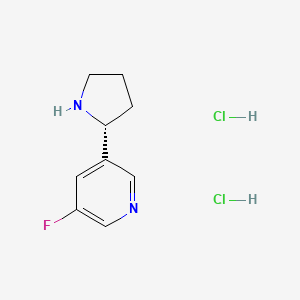 Chemical structure of (S)-Cyclopropyl(6-fluoropyridin-2-yl)methanamine dihydrochloride