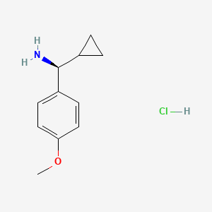 Chemical structure of (S)-Cyclopropyl(4-methoxyphenyl)methanamine hydrochloride