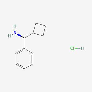 Chemical structure of (S)-Cyclobutyl(phenyl)methanamine hydrochloride