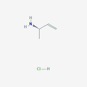 Chemical structure of (S)-but-3-en-2-amine hydrochloride