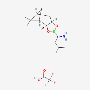 Chemical structure of (S)-BoroLeu-(-)-Pinanediol-CF3COOH
