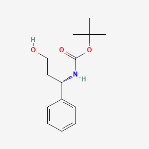 Chemical structure of (S)-Boc-3-Amino-3-phenylpropan-1-ol