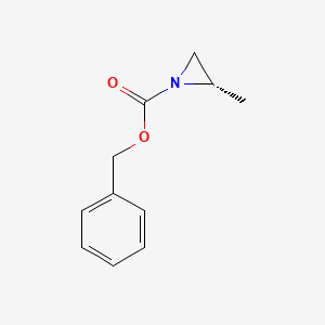 Chemical structure of (S)-Benzyl 2-methylaziridine-1-carboxylate