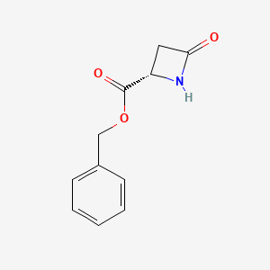 Chemical structure of (S)-BENZYL 2-AZETIDINONE-4-CARBOXYLATE