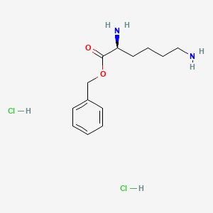 Chemical structure of (S)-Benzyl 2,6-diaminohexanoate dihydrochloride