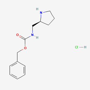 Chemical structure of (S)-Benzyl (pyrrolidin-2-ylmethyl)carbamate hydrochloride