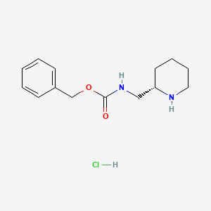 Chemical structure of (S)-Benzyl (piperidin-2-ylmethyl)carbamate hydrochloride