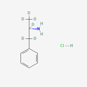 Chemical structure of (S)-Amphetamine-D6 Hydrochloride