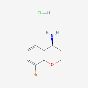 Chemical structure of (S)-8-Bromochroman-4-amine hydrochloride