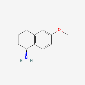 Chemical structure of (S)-6-Methoxy-1,2,3,4-tetrahydronaphthalen-1-amine
