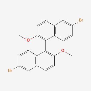 Chemical structure of 1,1'-Binaphthalene, 6,6'-dibromo-2,2'-dimethoxy-