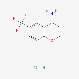 Chemical structure of 6-Trifluoromethyl-chroman-4-ylamine hydrochloride