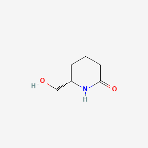 Chemical structure of (S)-6-(Hydroxymethyl)piperidin-2-one