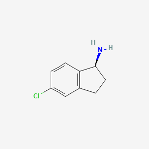 Chemical structure of (S)-5-Chloro-2,3-dihydro-1H-inden-1-amine