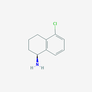 Chemical structure of (S)-5-Chloro-1,2,3,4-tetrahydronaphthalen-1-amine