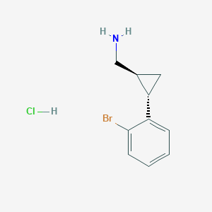 Chemical structure of (S)-5-Bromo-1,2,3,4-tetrahydronaphthalen-1-amine hydrochloride