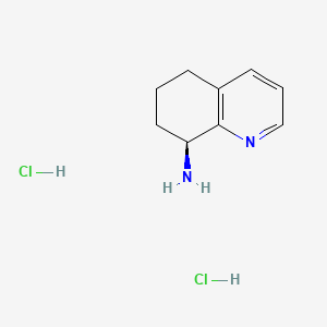Chemical structure of (S)-5,6,7,8-Tetrahydroquinolin-8-amine dihydrochloride