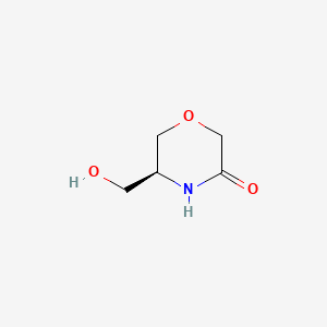 Chemical structure of (S)-5-(Hydroxymethyl)morpholin-3-one