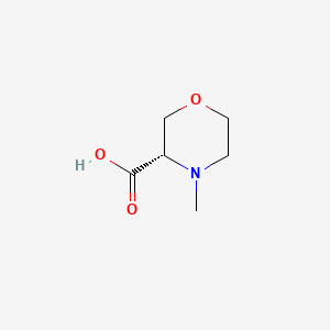 Chemical structure of (S)-4-Methylmorpholine-3-carboxylic acid
