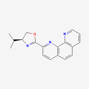 Chemical structure of (S)-4-Isopropyl-2-(1,10-phenanthrolin-2-yl)-4,5-dihydrooxazole