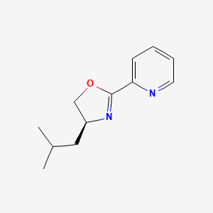 Chemical structure of (S)-4-Isobutyl-2-(pyridin-2-yl)-4,5-dihydrooxazole