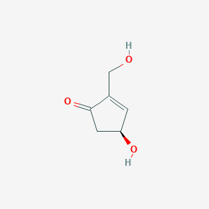 Chemical structure of (S)-4-Hydroxy-2-(hydroxymethyl)-2-cyclopenten-1-one